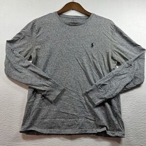 Polo Ralph Lauren Mens Grey Heather Long Sleeve T-Shirt Crewneck Small 19380